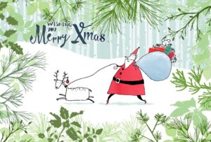 クリスマス三角サンタトナカイ