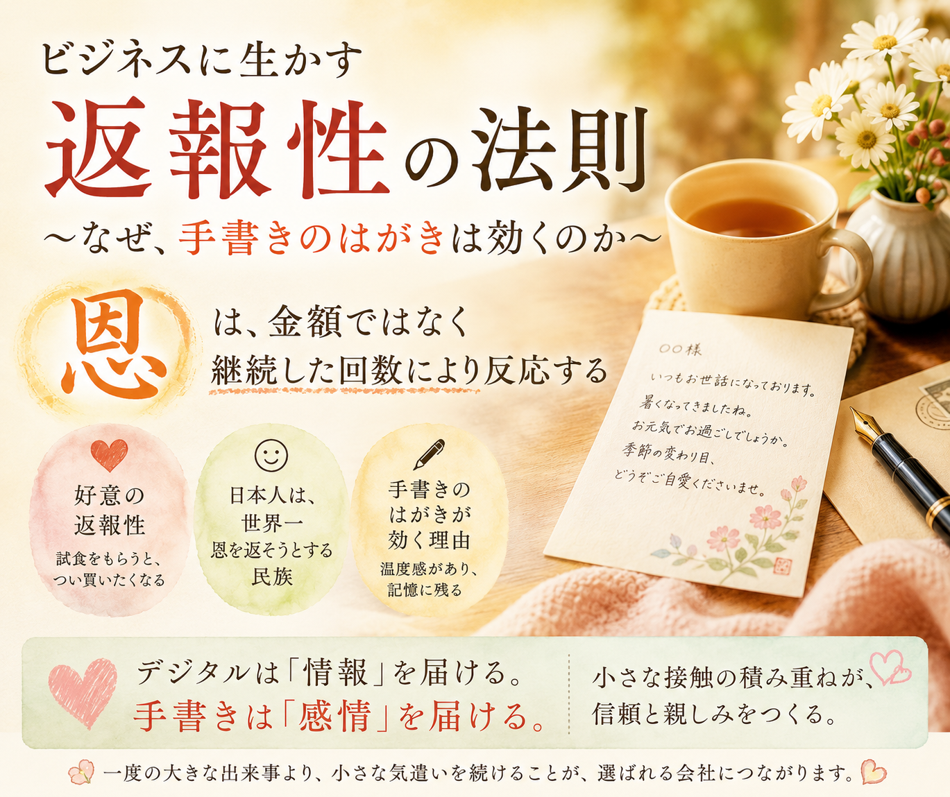 ビジネスに生かす「返報性の法則」