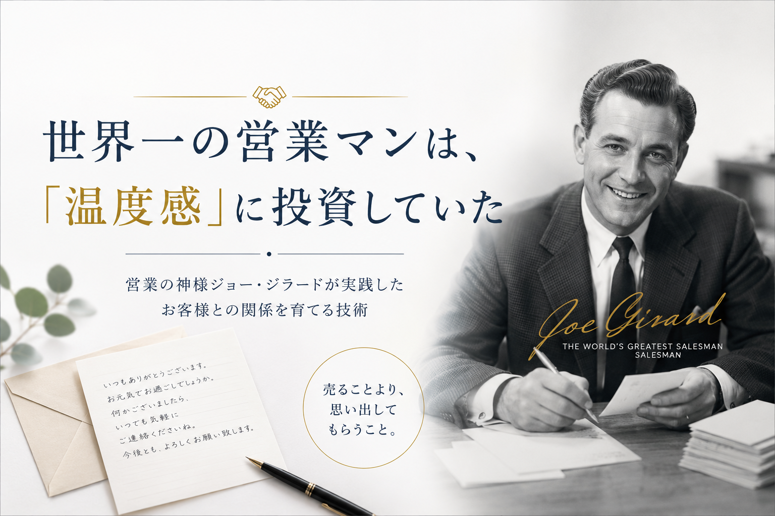 世界一の営業マンは、「温度感」に投資していた ジョー・ジラード